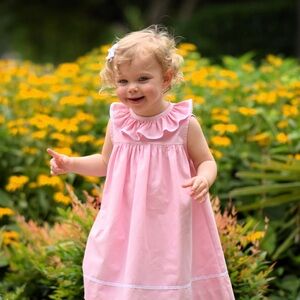 Funtasia Too… Pink Ruffle Dress with Lace Trim